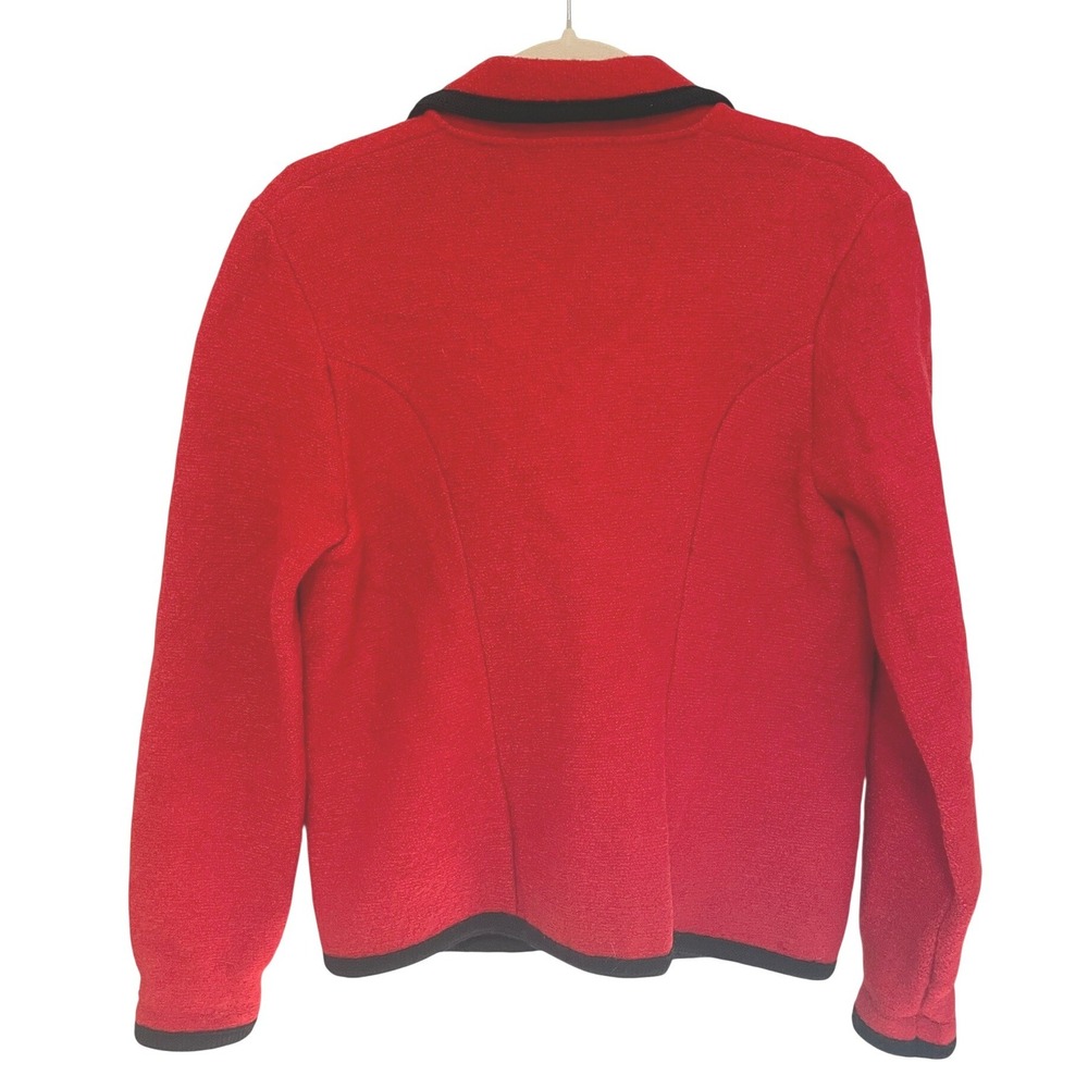 Vintage Geiger Tryol Jacket Red Boiled Wool‎ Austrian Alpine Blazer EUC - Picture 3 of 8